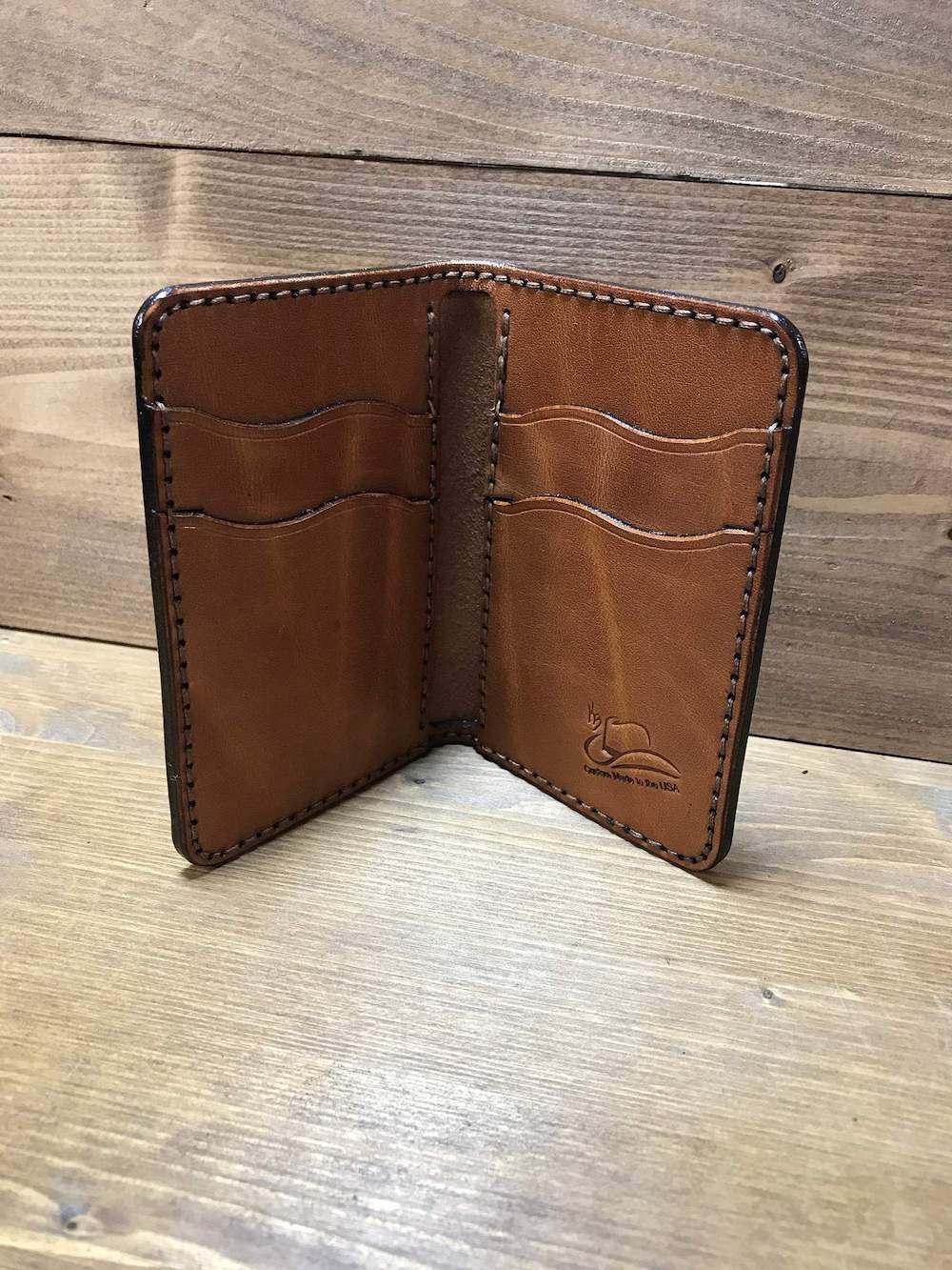 Montana Western Vertical Wallet - KB Leather Co - Custom Leather Wallets,  Belts and More!